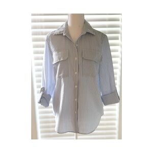 Casa Cabana Blue and White Striped Shirt